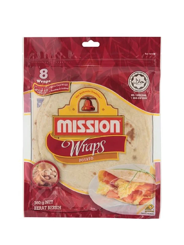 MISSION WRAPS POTATO 8'S 360GM