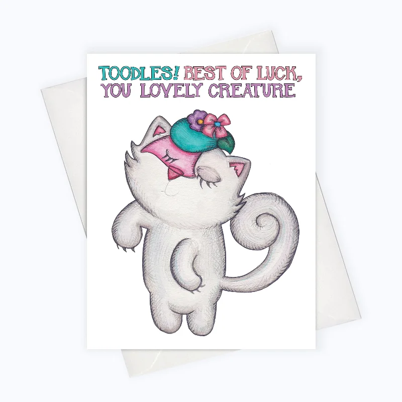 CAT CARD | Tootles Card | Hello Cat Lover Greeting Card | Cute Cat Card | Cat Friendship Card | Funny Cat Card | Cat Puns