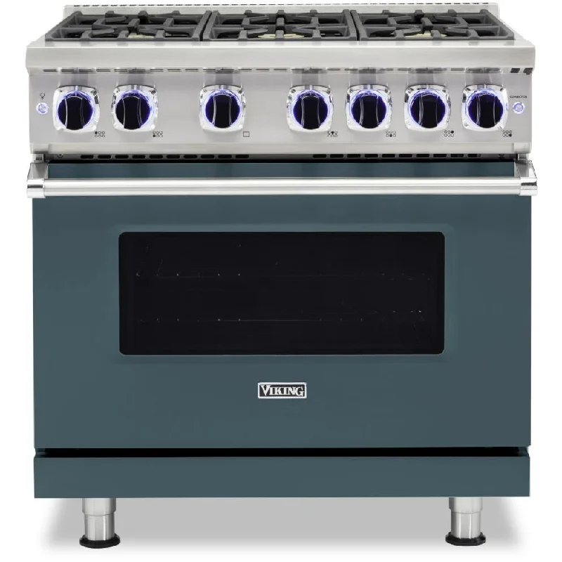 Viking 36-inch Freestanding Gas Range with Elevation™ Burners VGR7362-6BSQLP