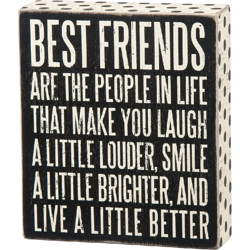 Primitives By Kathy : Best Friends Box Sign