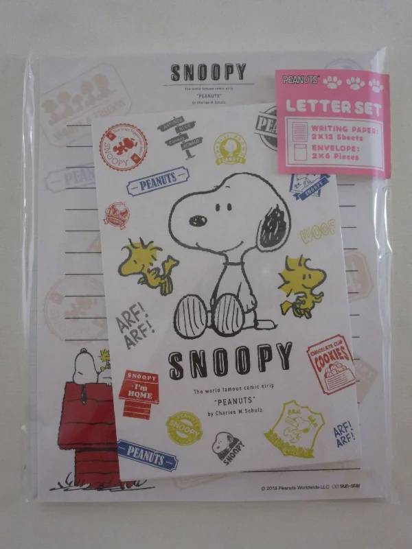 Cute Kawaii Snoopy Letter Set Pack - Stationery Writing Paper Penpal Collectible