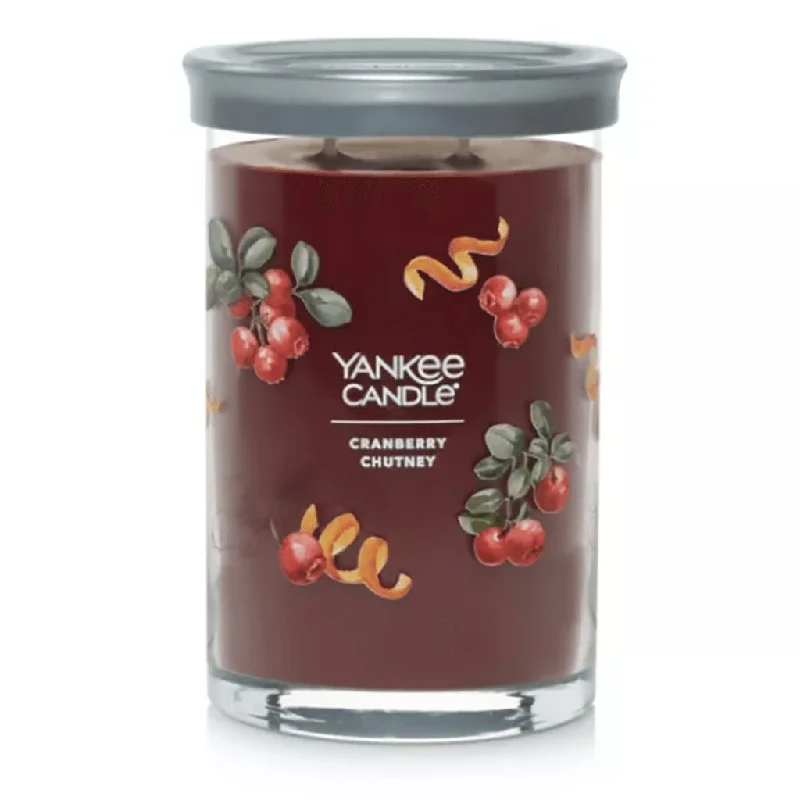 Yankee Candle : Signature Large Tumbler Candle in Cranberry Chutney