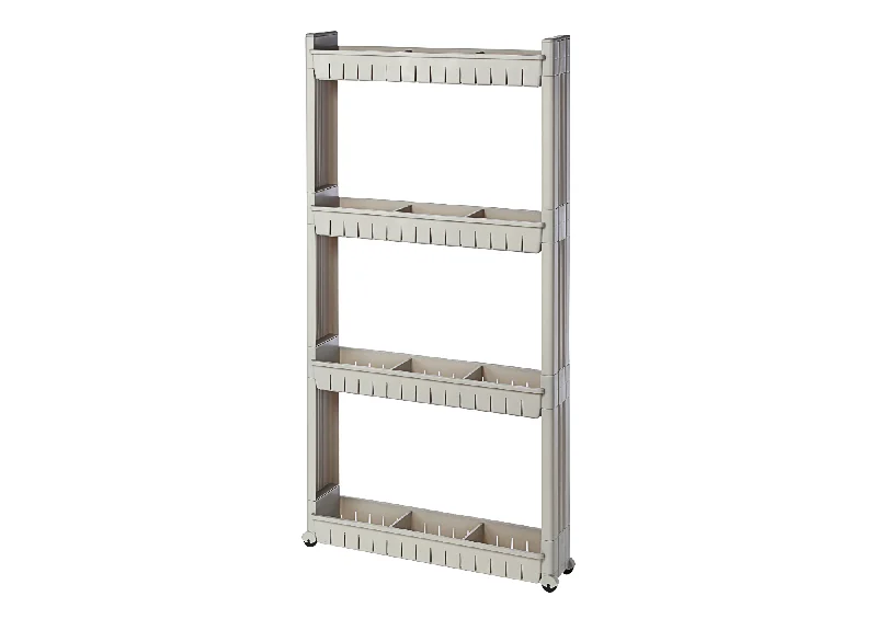 KEYWAY 4-Tier Slim Rack,56.6(L)x12.5(W)x104.2(H)cm