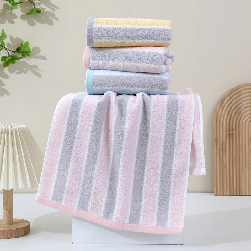 KATO Face Towel 3s 32x72cm (Stripe/Plain)