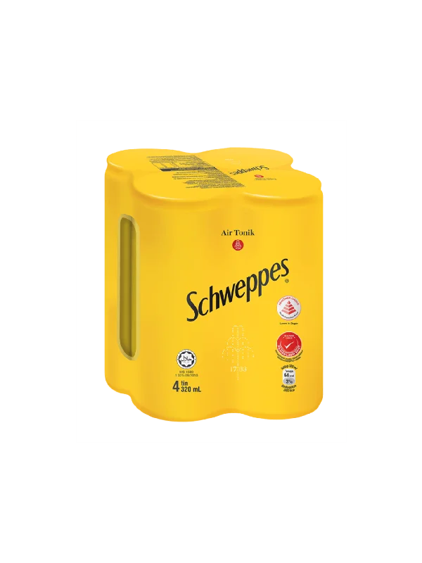 SCHWEPPES TONIC WATER 4X320ML