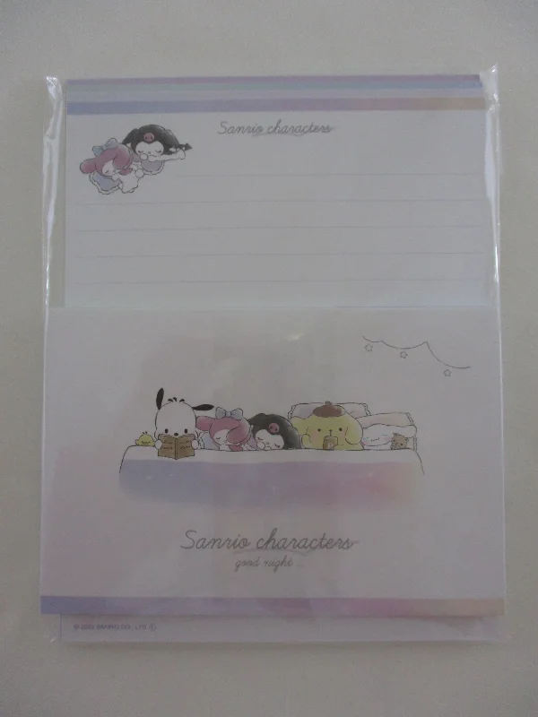 Cute Kawaii Sanrio Characters C Badtz Maru Kuromi Cinnamoroll My Melody Purin Letter Set Pack - Stationery Writing Paper Envelope Penpal