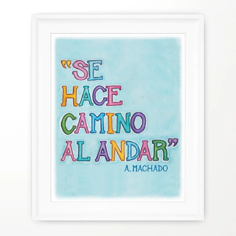 SPANISH PRINT | Latinx Wall Art | Inspirational Spanish Quote | Se Hace Camino Al Andar | Spanish Wall Decor | Best of Latin Art | Latinx Art Room Decor | Latina Power | Latin Power