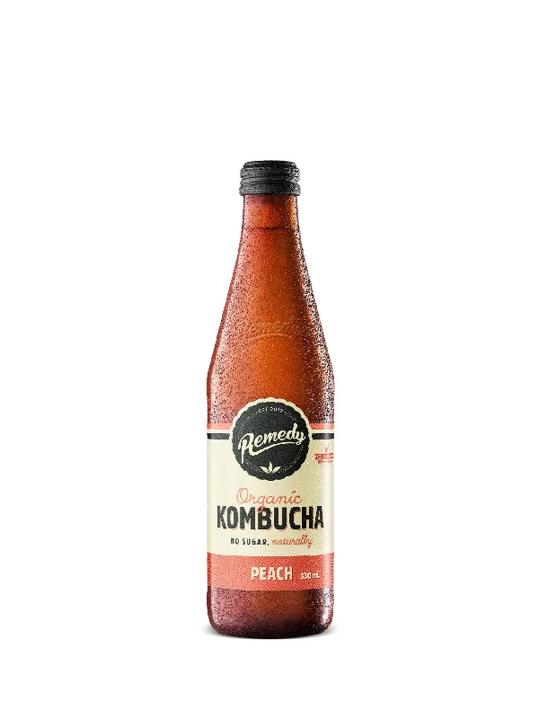 REMEDY ORGANIC KOMBUCHA PEACH 330ML