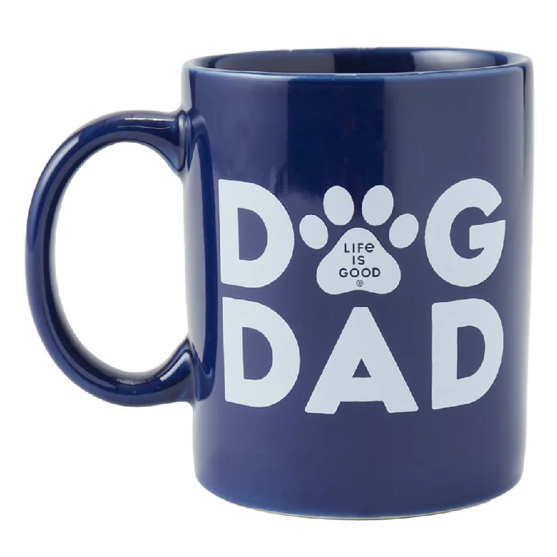 Life Is Good : Dog Dad Jake's Mug in Darkest Blue