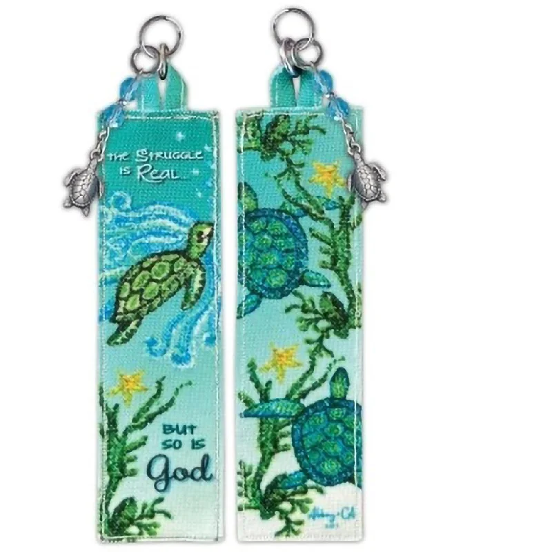 Cathedral Art : Bookmark- The Struggle is Real Sea Turtle with Beads