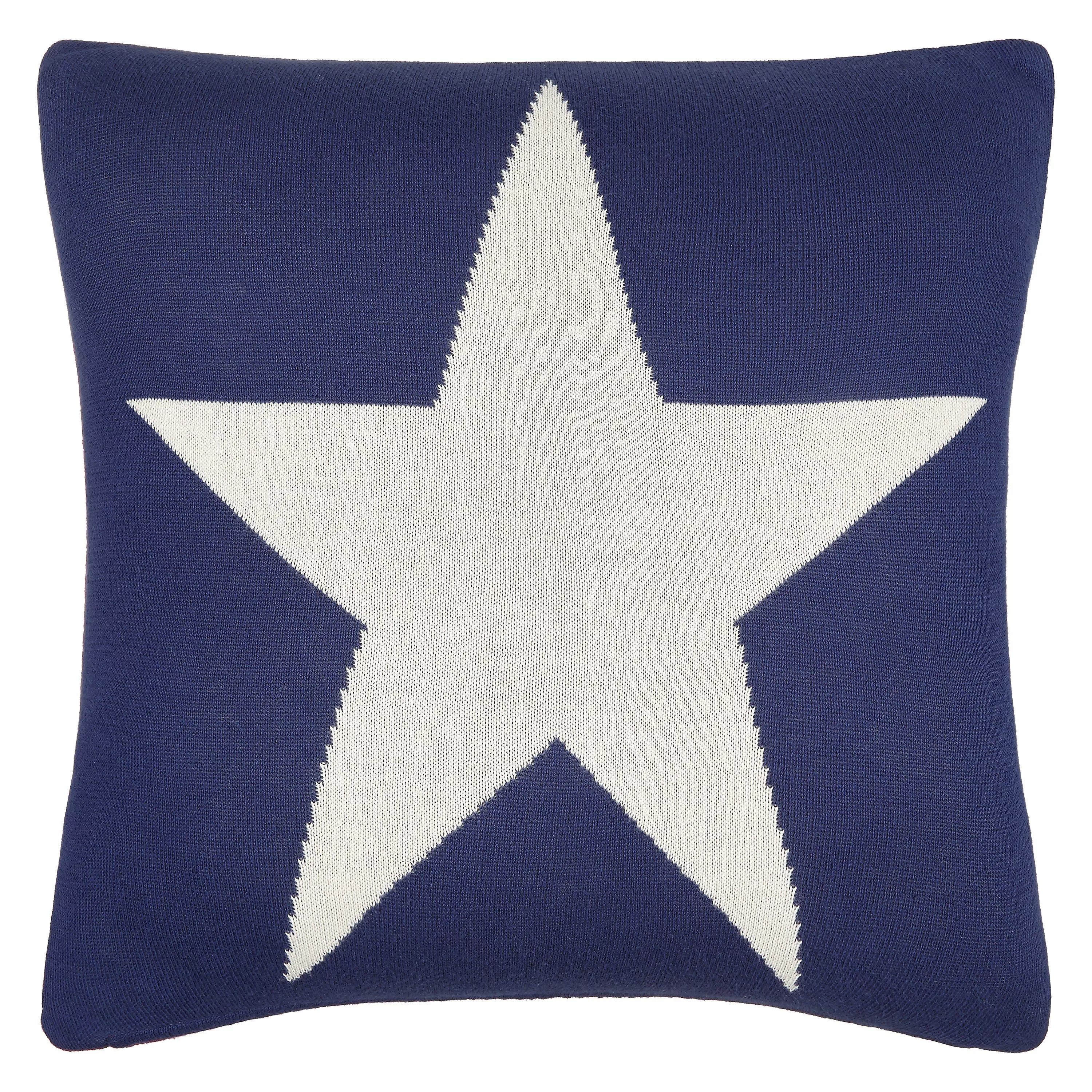 John Lewis Stars & Stripes Cushion, Red/Blue