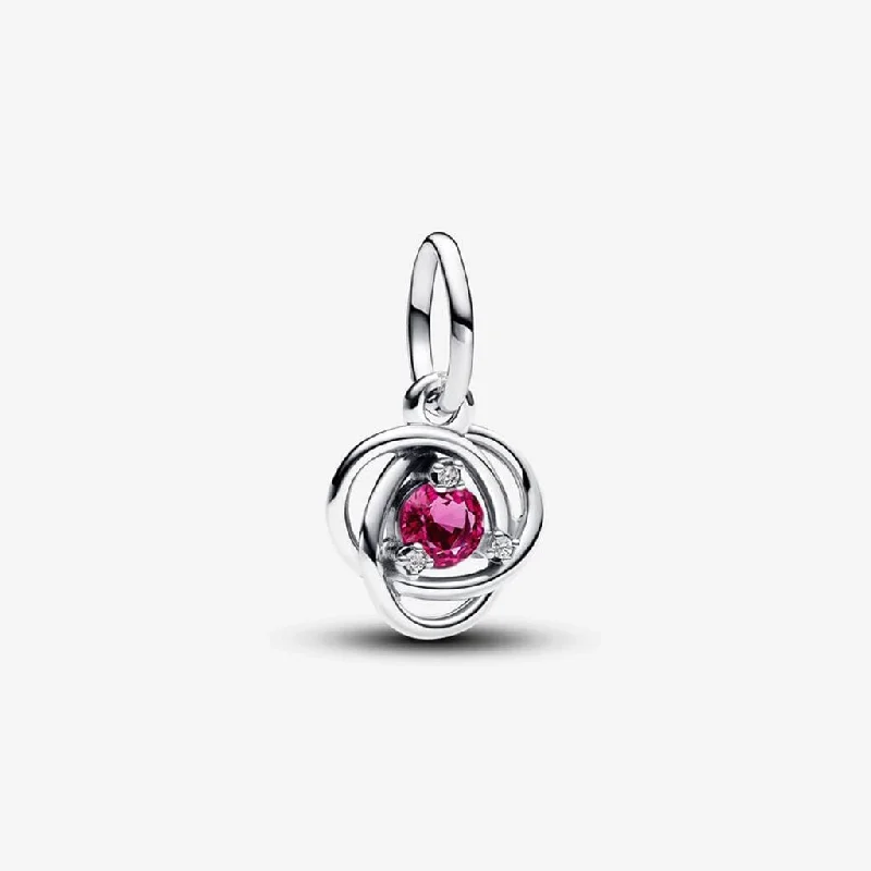 PANDORA :  October Pink Eternity Circle Dangle Charm