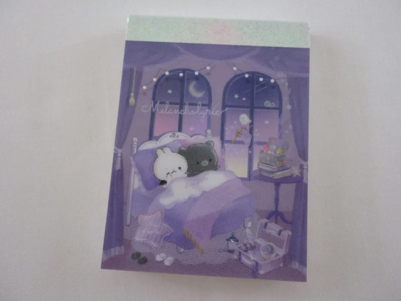 Cute Kawaii Q-lia Rabbit Bear Night Stars Melancholyric C Mini Notepad / Memo Pad - Stationery Designer Writing Paper Collection