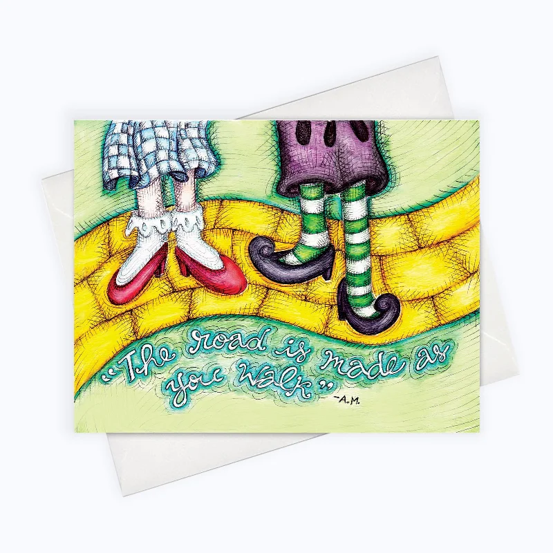 YELLOW BRICK ROAD | Friendship Greeting Card | Everyday Card | Wizard Of Oz Card | Yellow Brick Road Card | Cards For Friends | Blank Card | Wicked Card