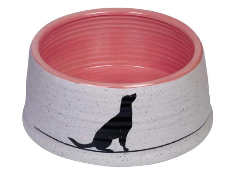 73755 NOBBY Ceramic bowl "Luna" light grey/salmon Ø15 cm x 6,5 cm; 600 ml