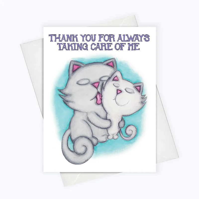 CAT & KITTENS CARDS | Cat Grooming Card | Cat Greeting Card | Cat Mother's Day Card | Baby Cat Card | Welcome Baby Card | Mother's Day Stationery | Cat Gifts | Cat Stationery