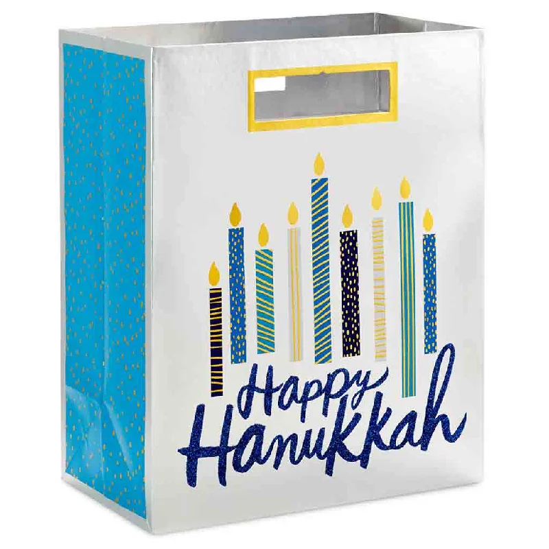 Hallmark : 9.6" Happy Hanukkah Candles Medium Gift Bag