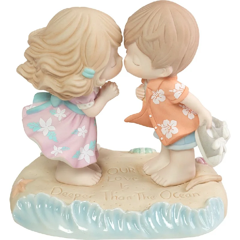 Precious Moments : Our Love Is Deeper Than The Ocean, Bisque Porcelain Figurine