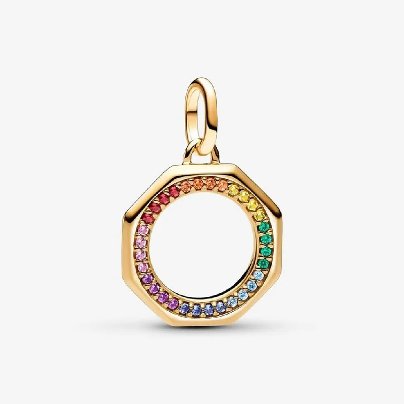 PANDORA : Pandora ME Rainbow Medallion Charm- Gold