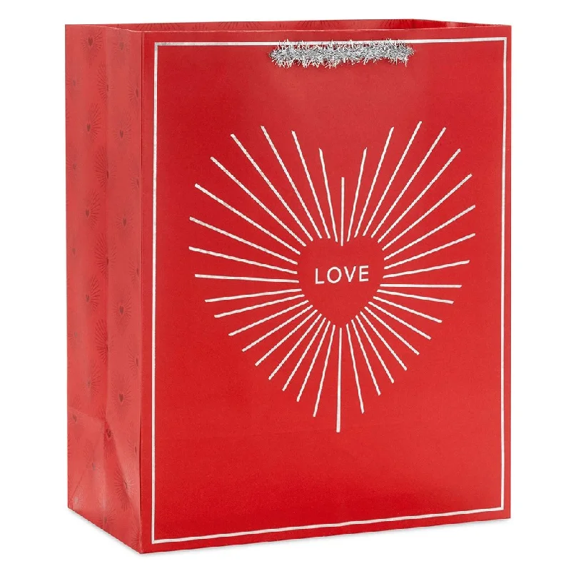 Hallmark : 13" Love Heart on Red Large Gift Bag