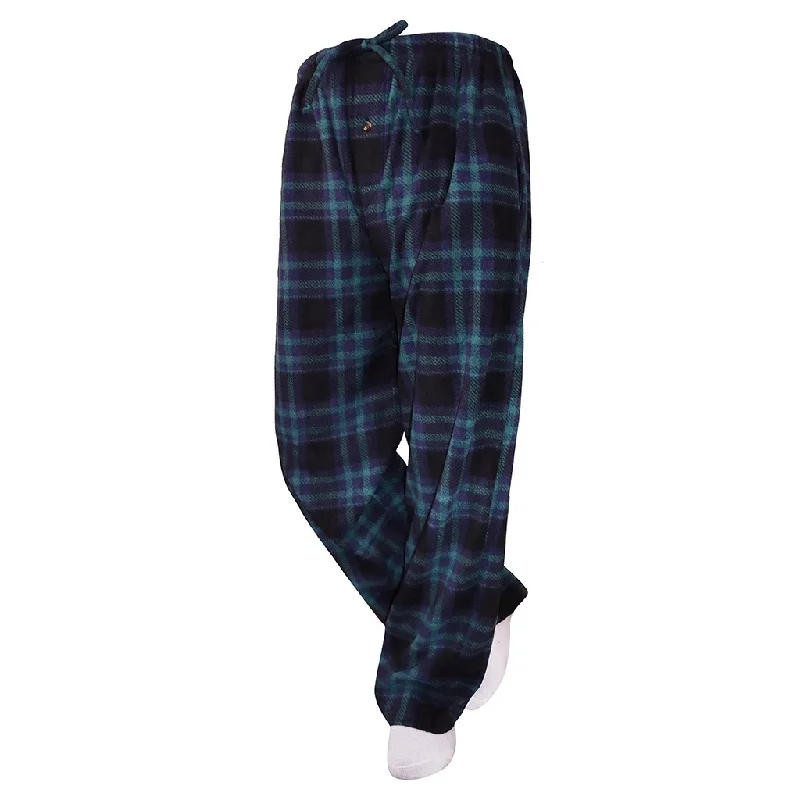 Lounge Pants - Men's Fleece PJ Bottoms - Mountain Lodge Plaid