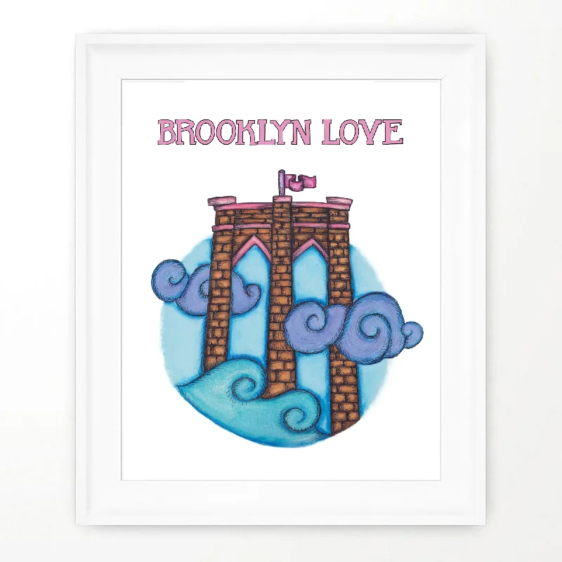 NYC PRINT | Brooklyn Bridge New York City Poster | Nyc Poster Room Decor | Brooklyn Print | New York Skyline Poster Decor | Chrysler Building | Big Apple Poster