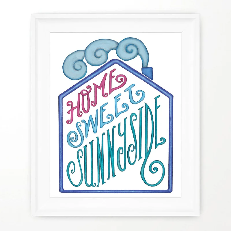 SWEET HOME SUNNYSIDE Print | Sunnyside Print | Sunnyside Queens Print | NYC Queens Poster Room Decor | New York City Wall Art