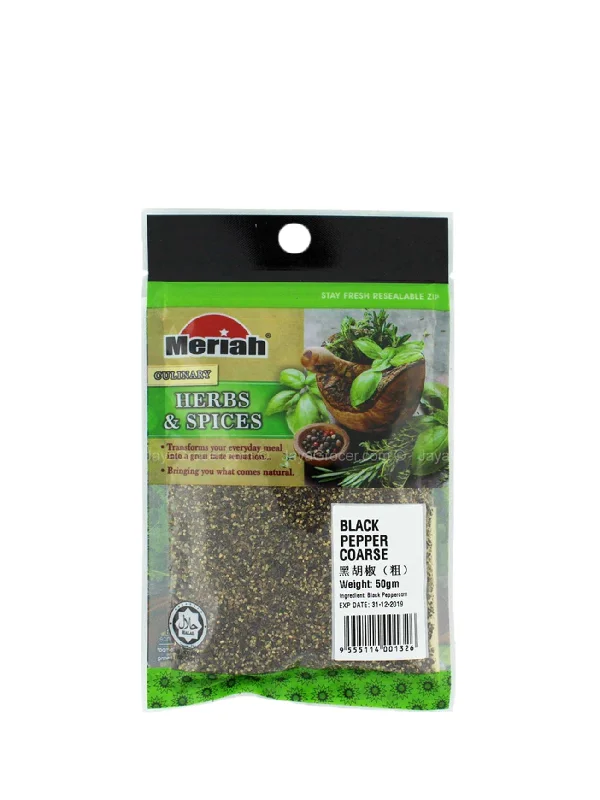 MERIAH BLACK PEPPER COARSE 50G