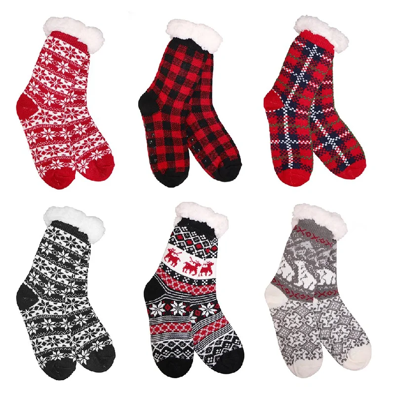 Fireside Cabin Thermal Slipper Socks - Assorted - Buy one get one FREE