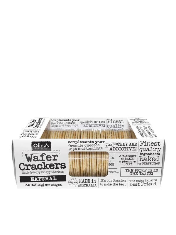 OLINAS WAFER CRACKERS NATURAL 100G