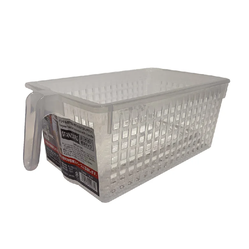 [Bundle X 3] Sanada Clear Basket w/Handle 8x15.5x10.8cm x 3