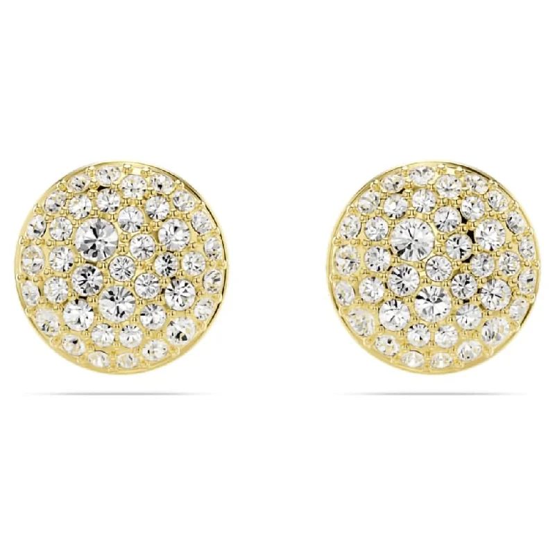 Swarovski : Sublima Stud Earrings  in White -Gold