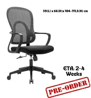 (Pre order) JAPAN HOME - OFFICE CHAIR-BLACK