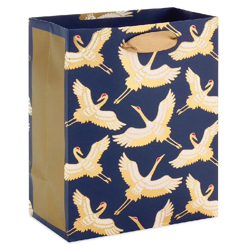 Hallmark : 6.5" Birds on Navy Small Gift Bag