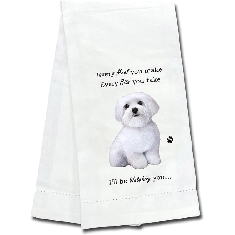 E & S Pets : "Every Meal You Make" Kitchen Towel - Maltese