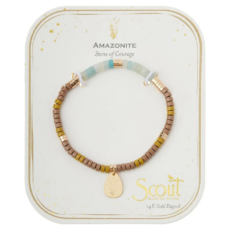 Scout Curated Wears : Stone Intention Charm Bracelet - Amazonite/Gold