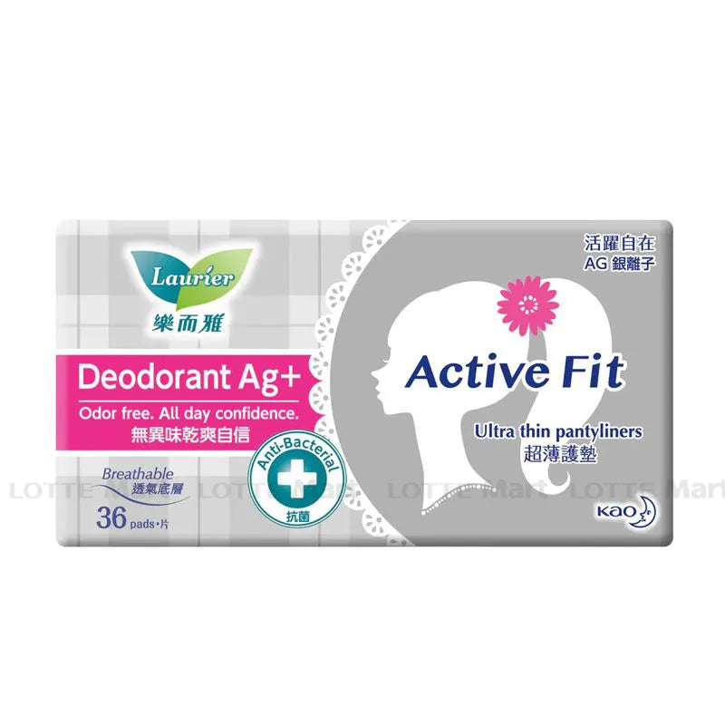 LAURIER Active Fit Panty Liners 36s Deodorant AG+