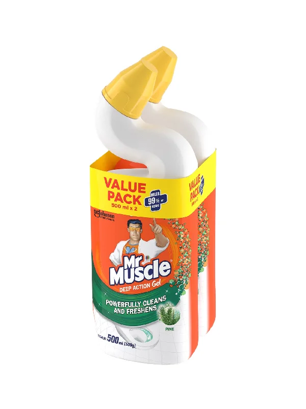 MR MUSCLE ADV TOILET CLEANER PINE 2X500ML