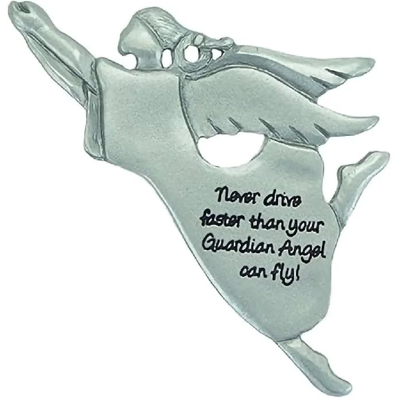 Cathedral Art :  Never Drive Faster Than Your Gradian Angel Visor Clip