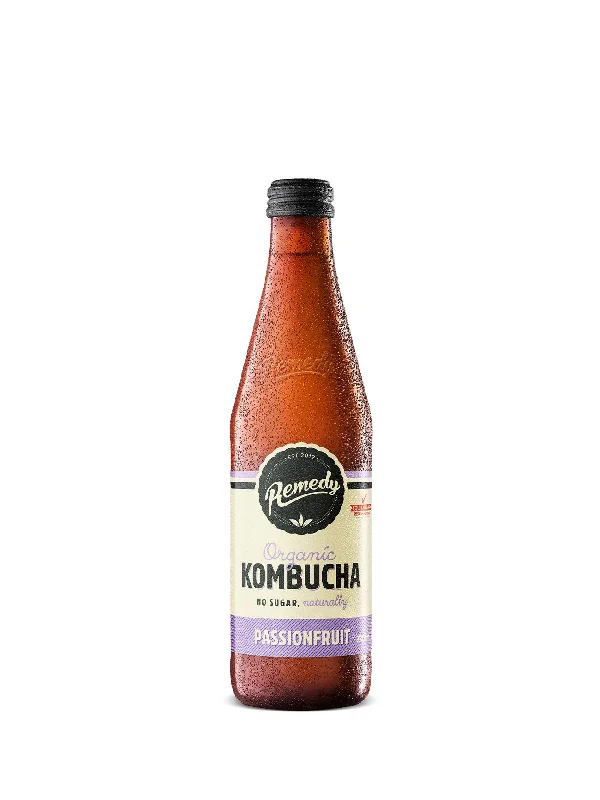 REMEDY ORGANIC KOMBUCHA PASSIONFRUIT 330ML