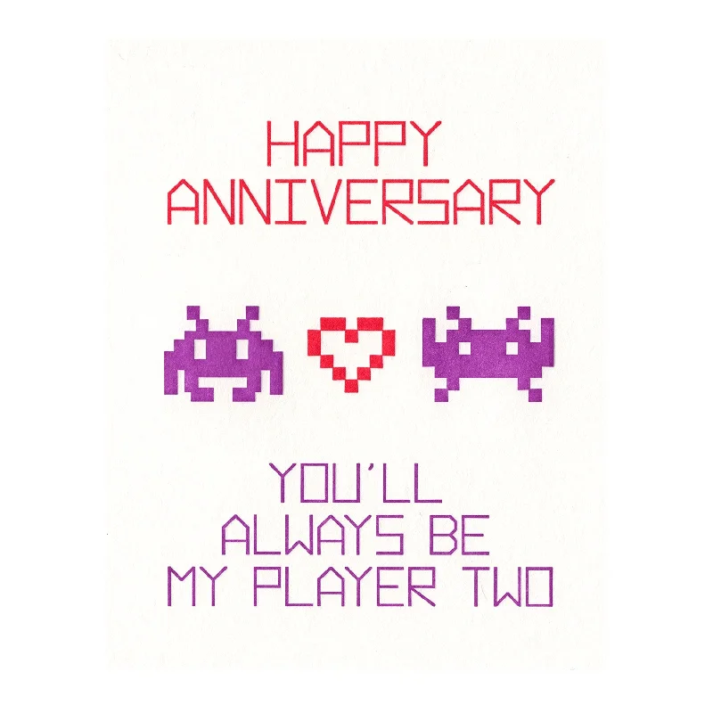 Player Two Anniversary Card