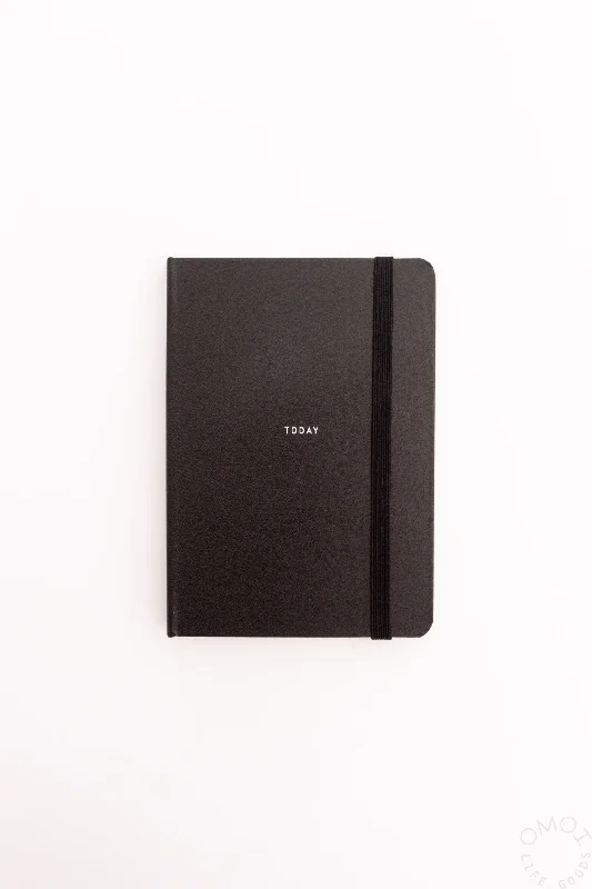 LACONIC B7 Pocket Log Diary with Strap Black