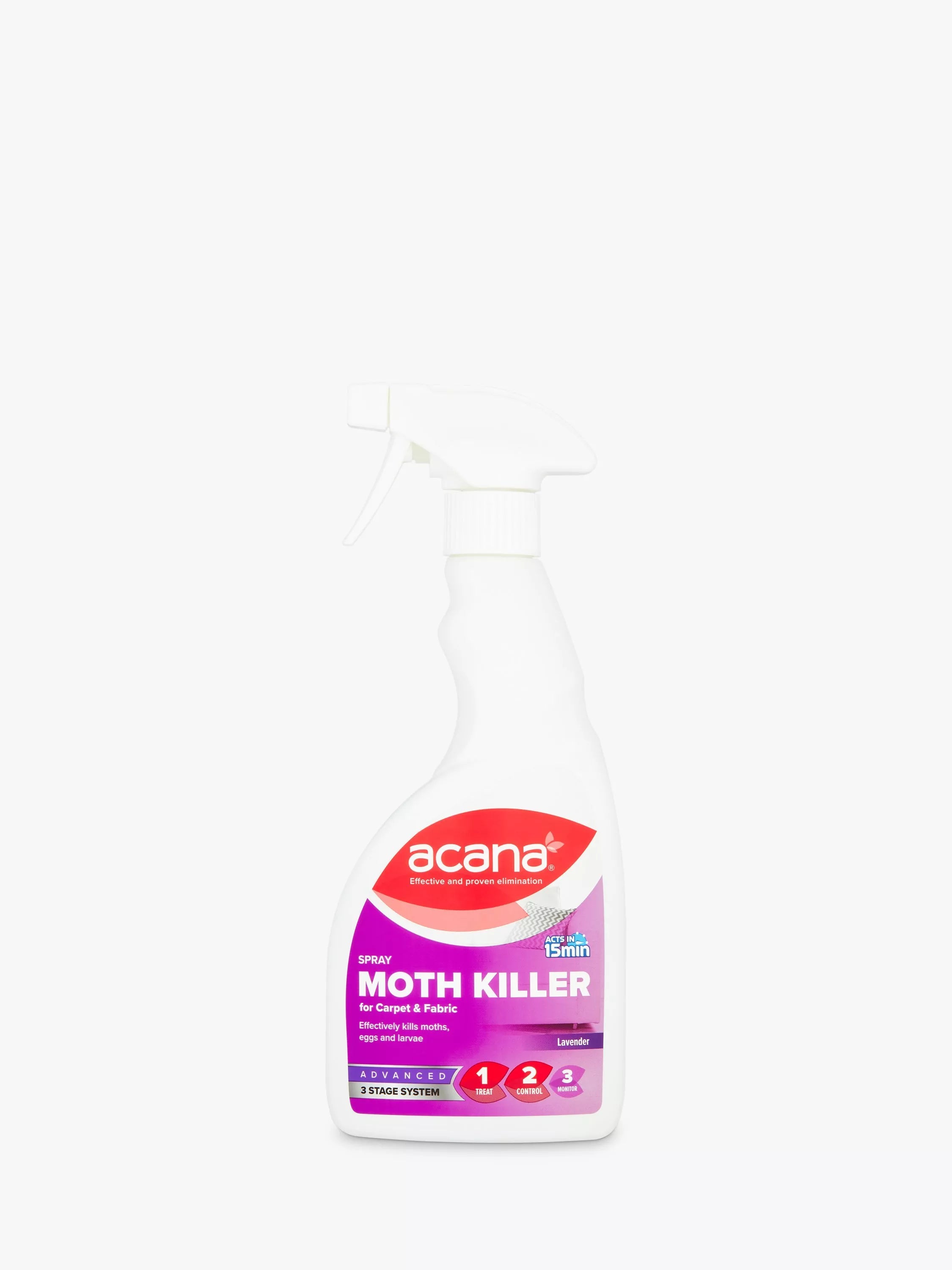 Acana Carpet & Fabric Moth Killer & Freshener Spray, Lavender, 500ml