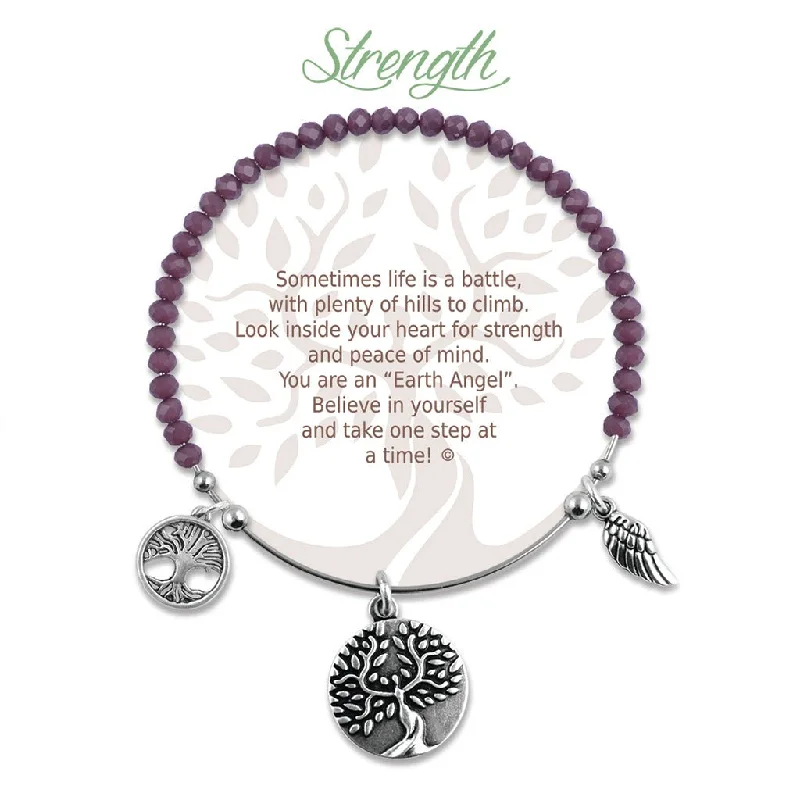 Earth Angel : Strength Radiant Purple Stone Bracelet