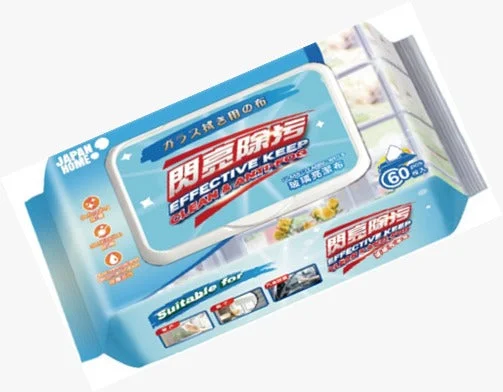 JAPAN HOME Glass Cleaning Wipes 60s (1Pcs/ Bundle of 3)