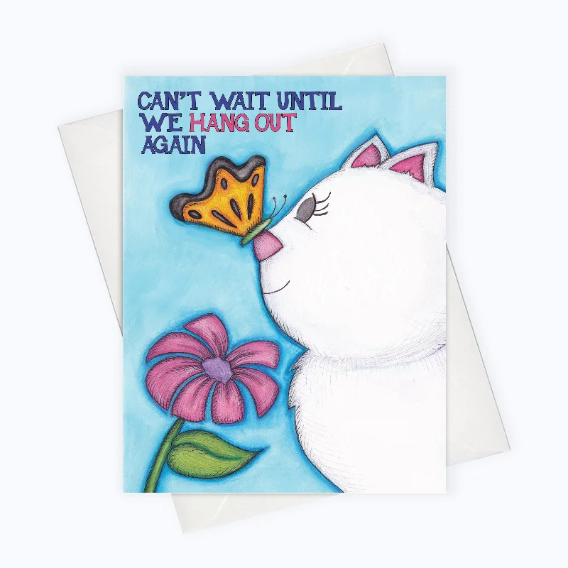 FRIENDSHIP CAT CARD | Social Distance Cat Card | WFH Greeting Card | Everyday Cat Card | Social Distance Card | Funny Cat Greeting Card | Funny Cat Card | Friendship Card