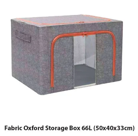 (Online Promo) Fabric Oxford Storage Box 66L (50x40x33cm) Assorted colors will be delivered