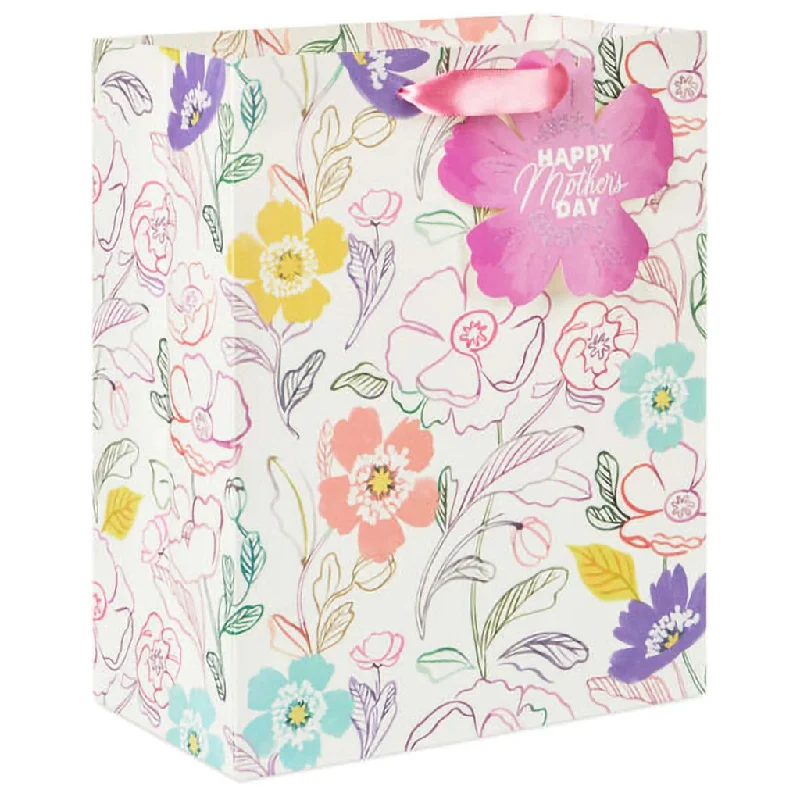 Hallmark : 9.6" Floral Happy Mother's Day Medium Gift Bag