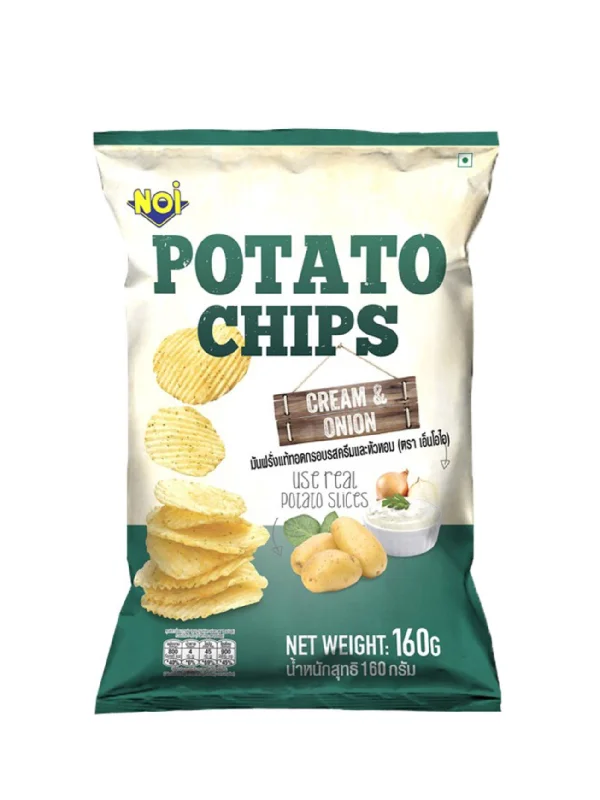 NO1 POTATO CHIPS CREAM & ONION 160GM