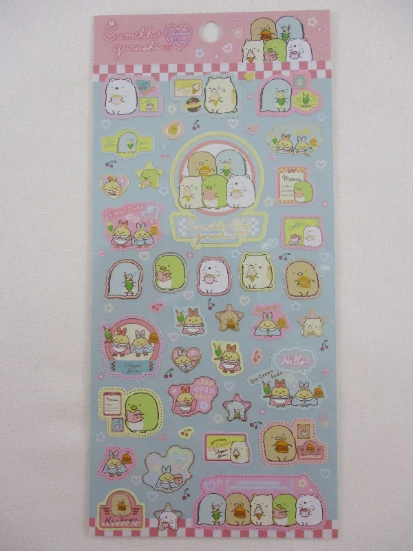 Cute Kawaii San-X Sumikko Gurashi Shippo's Diner Sticker Sheet 2021 - B - for Planner Journal Scrapbook Craft